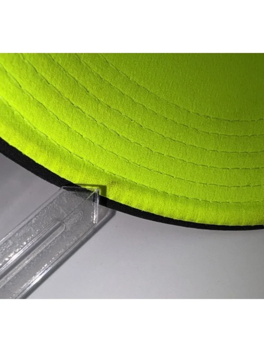 Under Armour HeatGear Stretch Fit Hat Cap Black Neon Green LG XL Golf Running